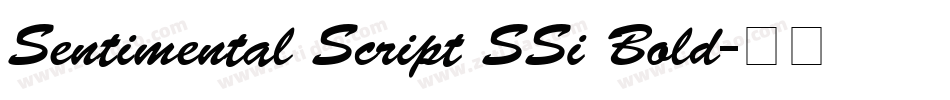 Sentimental Script SSi Bold字体转换